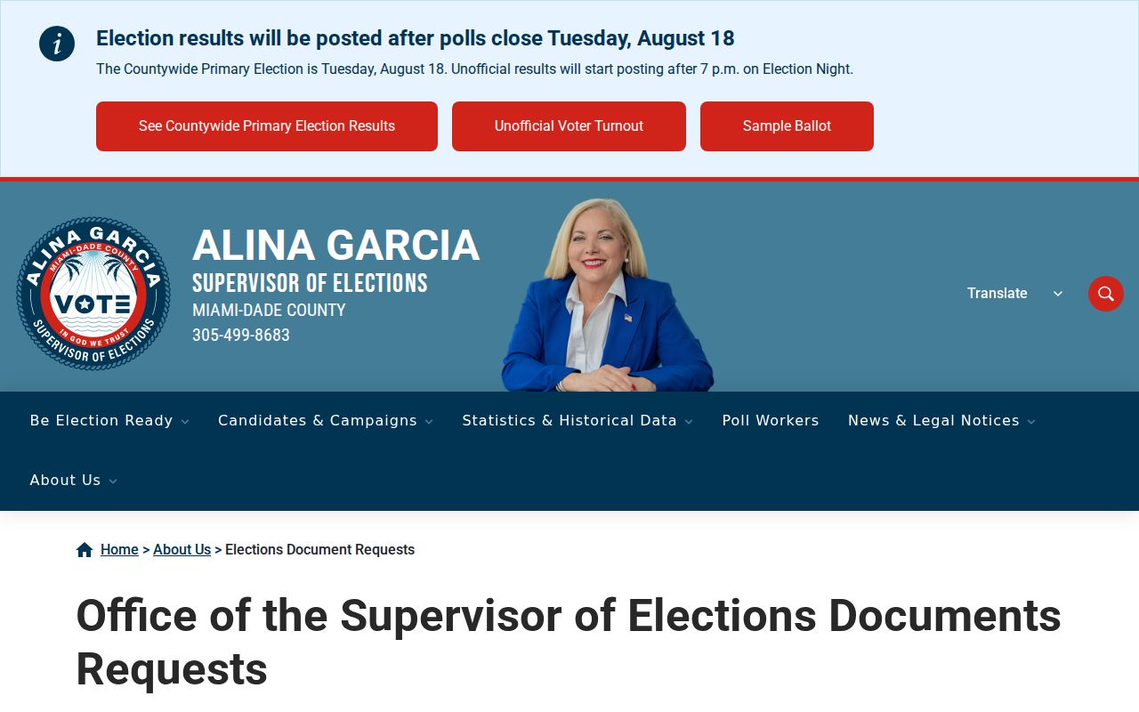 Homestead resident lookup election data request