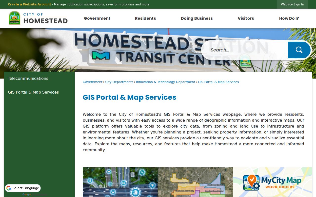 Homestead ZIP code directory city GIS resources